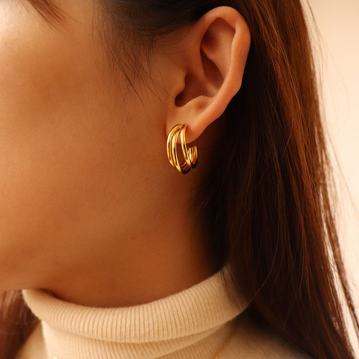 ELISE CHARM GOLD EARRINGS