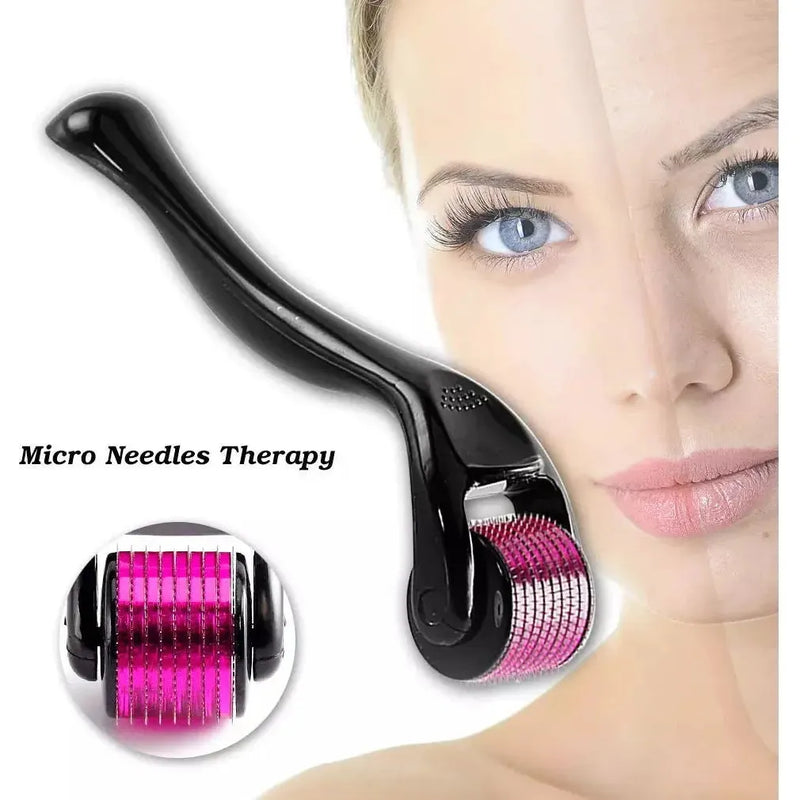 Vida Smart Vida Smart - Derma Roller DRS 540 0.25mm Titanium Needles for Hair Regrowth - Matte Black Derma Roller