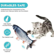 Vida Smart Vida Smart - Premium Interactive Wagging Fish Cat Toy - USB Rechargeable Plush with Realistic Movement for Endless Fun & Entertainment! Pet Toy