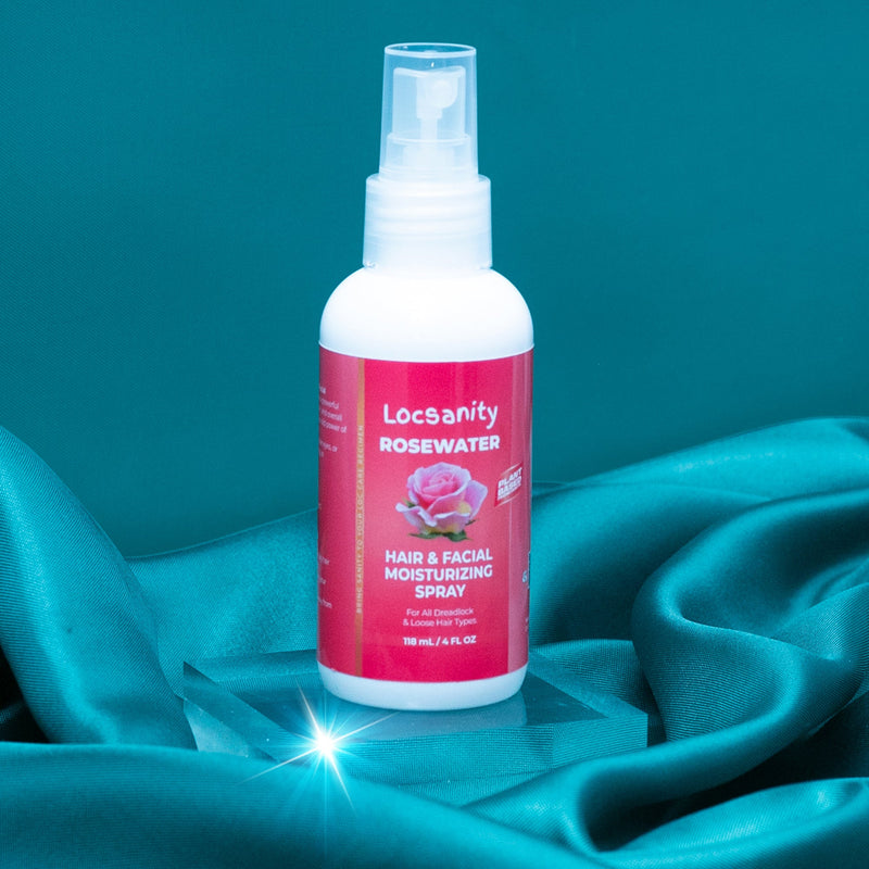 Locsanity Rosewater Hair and Facial Daily Moisturizing/Refreshing Spray Locking & Tightening & Moisturizing