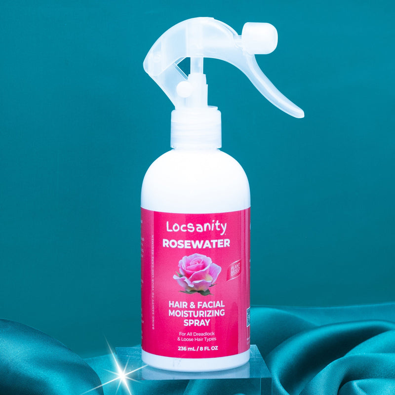 Locsanity Rosewater Hair and Facial Daily Moisturizing/Refreshing Spray Locking & Tightening & Moisturizing