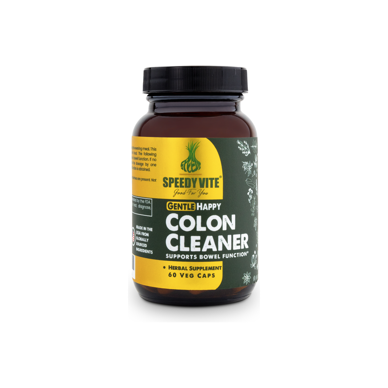 SpeedyVite® Colon Cleaner Gentle — Happy Colon (60 Veg Caps) | Supports Regularity & Natural Elimination* | SpeedyVite® - FREE SHIPPING Veg Capsules
