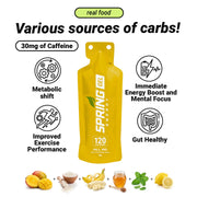 myspringenergy Mango Mint Energy Gel with 30 mg of Caffeine 120 Kcal Gel White Smoke 1 qty,10 pack,20 pack