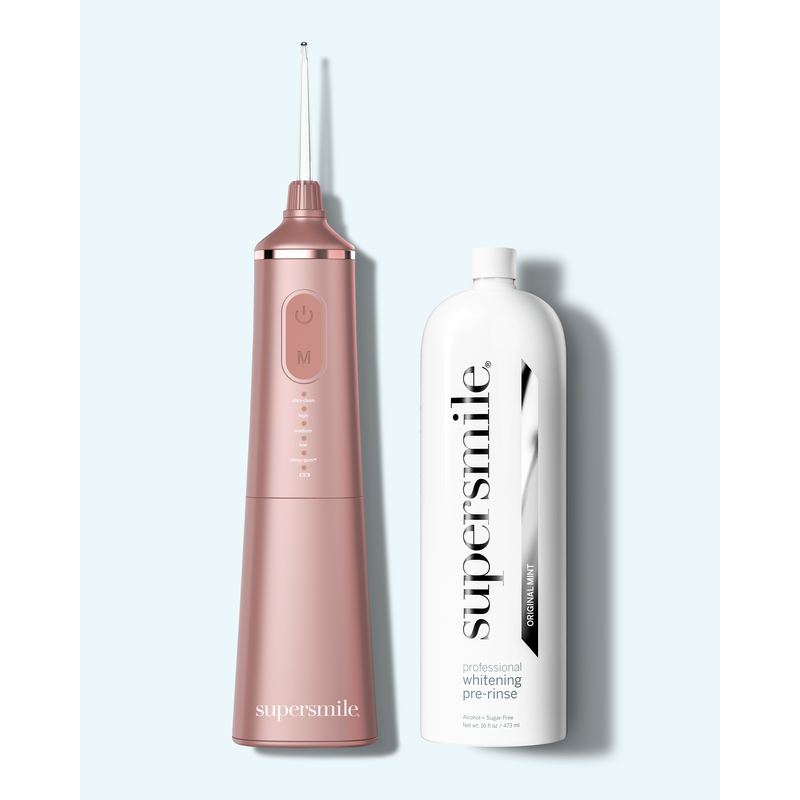 supersmile water flosser + whitening pre-rinse
