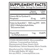Hallelujah Diet Vitamin B12, B6, Folate Vitamins & Supplements White Smoke