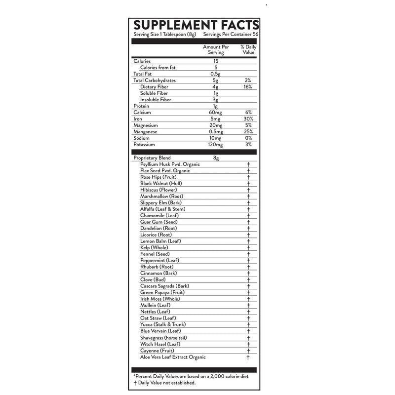 Hallelujah Diet Fiber Cleanse Powder - Natural Colon Cleanse - (Original, 16 oz) Fiber and Detox