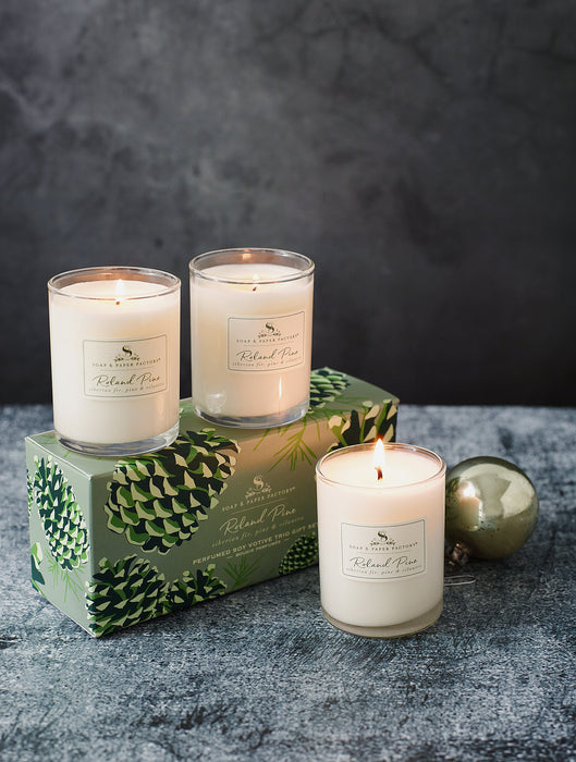 Roland Pine Votive Candle Set