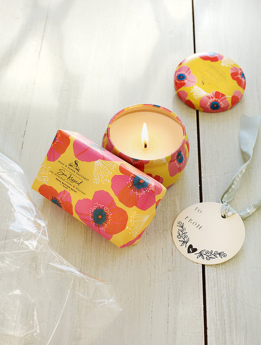 Sun Kissed Tin Candle & Soap Gift Set