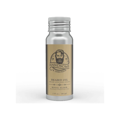 Handsome & Debonair Essential Beard Oil - Collection Men's Grooming Light Gray Royal Elixir / Cap Only