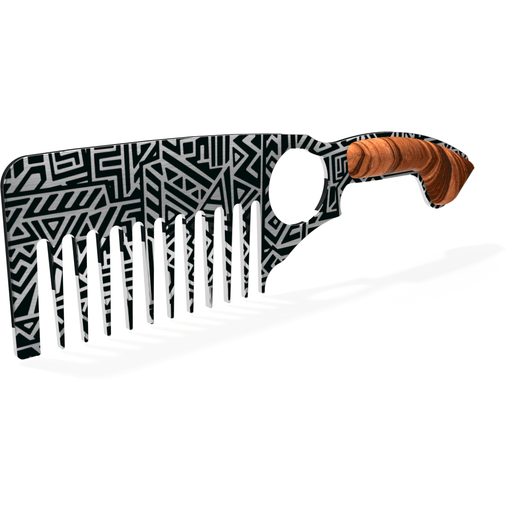 Handsome & Debonair Africa Beard Comb 6.37in x 1.5in