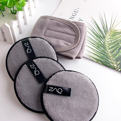 ZAQ Skin & Body ZAQ Reusable Makeup Remover Pads 4pack with Spa facial Headband Make Up