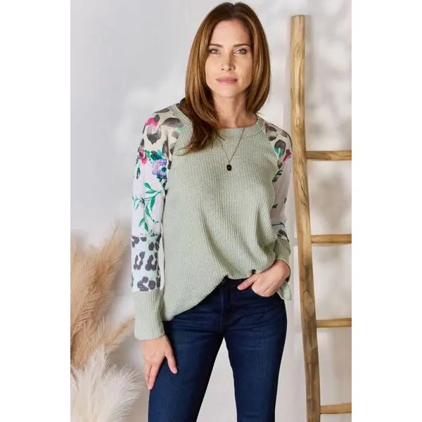 Hailey & Co | Printed Round Neck Blouse