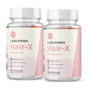Suplementos Laura Posada by The Brand Atelier Hair-X | Regenerar el Crecimiento, Fuerza y Volumen del Cabello