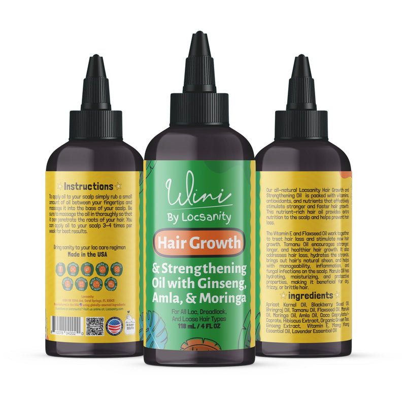 Locsanity Wini by Locsanity Loose Natural Haircare Bundle for Healthy, Moisturized Hair - Pomade, Growth Oil, Jamaican Castor oil, Coconut Oil, Jojoba Oil, Argan Oil Loose Natural