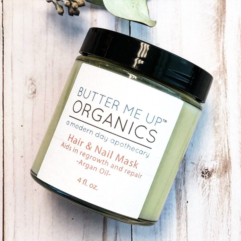 Butter Me Up Organics Hair & Nail Mask for long hair growth and healthy nails Hair