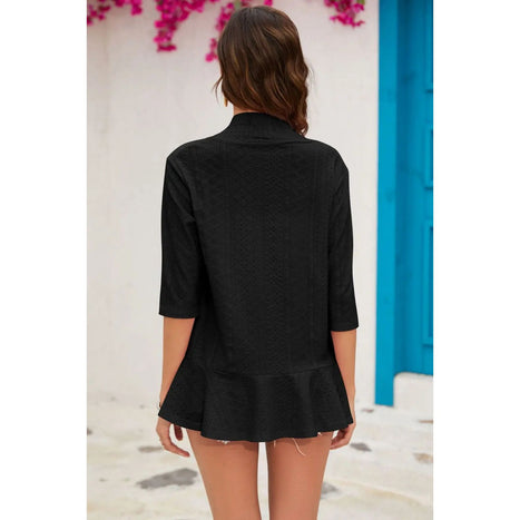 Half Sleeve Open Front Cardigan