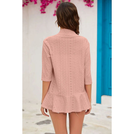 Half Sleeve Open Front Cardigan