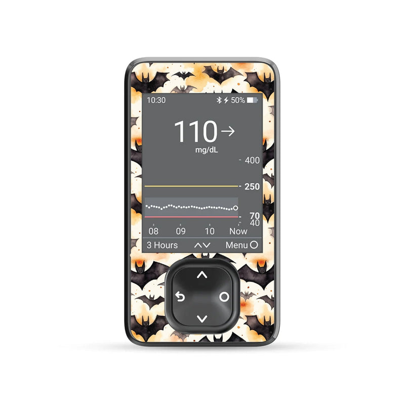 Peelz Halloween Bats DEXCOM G7 and Stelo and G6 Touchscreen Receiver Sticker Peelz/Stickers