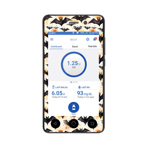 Peelz Halloween Bats Sticker for Omnipod DASH® PDM – Pump Peelz Peelz/Stickers