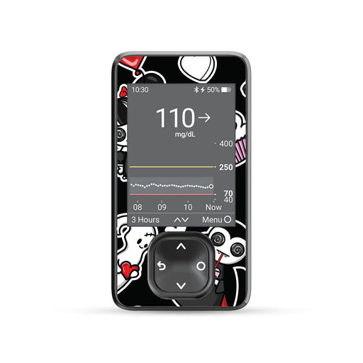 Peelz Halloween Valentine DEXCOM G7 and Stelo and G6 Touchscreen Receiver Sticker Peelz/Stickers
