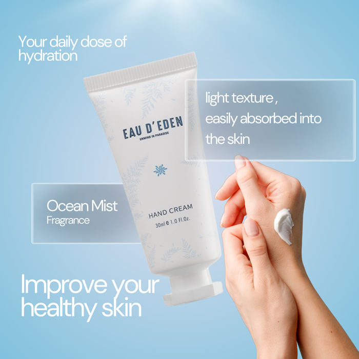 (10/25/50 Pack) EAU D'EDEN Hand Cream - The Ultimate Winter Gift for Hydrated Hands