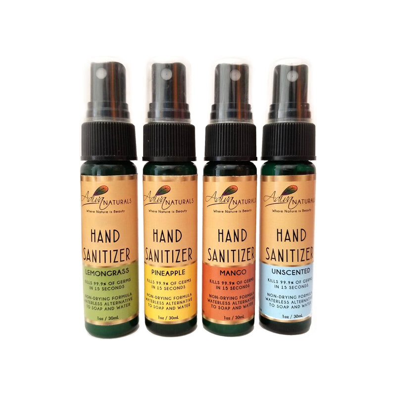 Adiva Naturals Hand Sanitizer (4 Pack) 1oz Cleanser