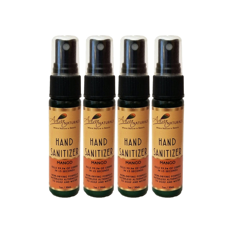 Adiva Naturals Hand Sanitizer (4 Pack) 1oz Cleanser