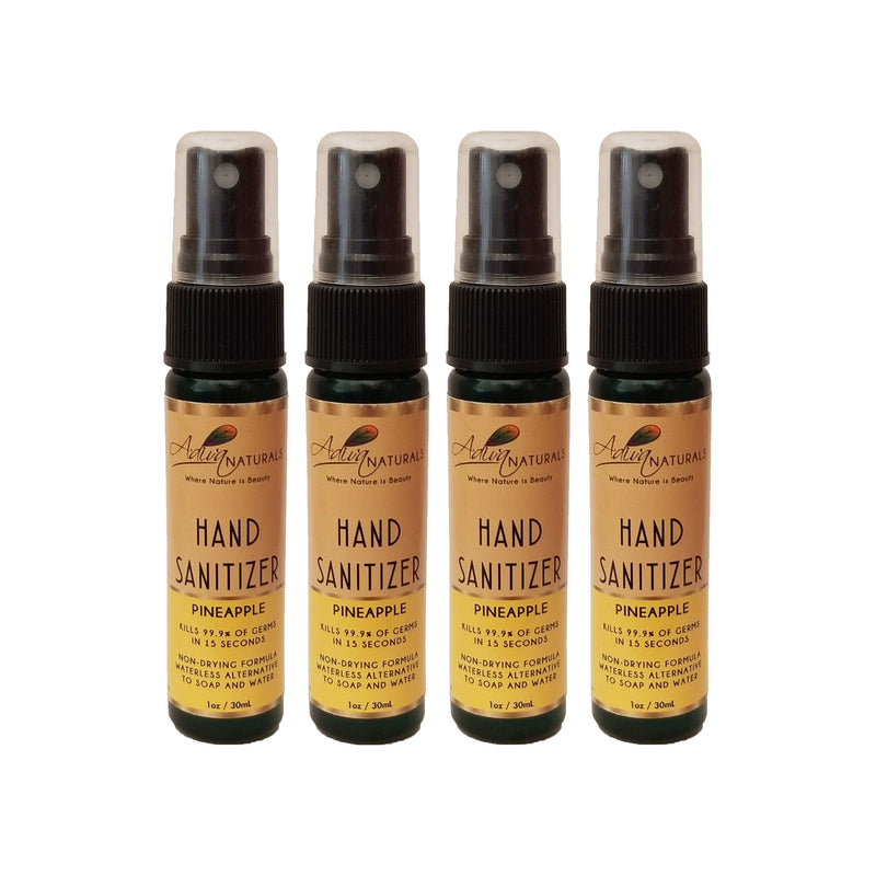Adiva Naturals Hand Sanitizer (4 Pack) 1oz Cleanser