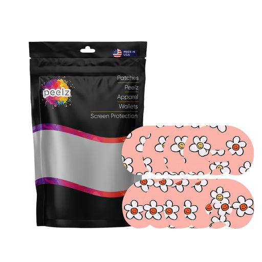 Peelz Happy Flowers Medtronic Guardian Connect Patch Tape - Pump Peelz Patch Medical Tape