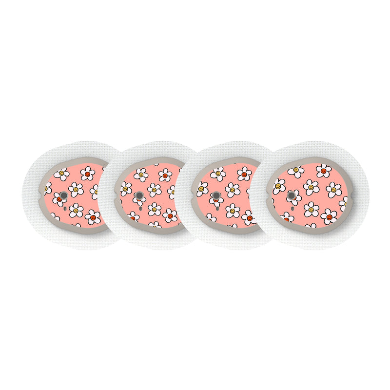Peelz Happy Flowers Sticker Designed for the DEXCOM G7 and Stelo Transmitter Peelz/Stickers
