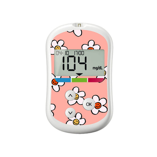 Peelz Happy Flowers for OneTouch Verio Flex Glucometer Peelz/Stickers
