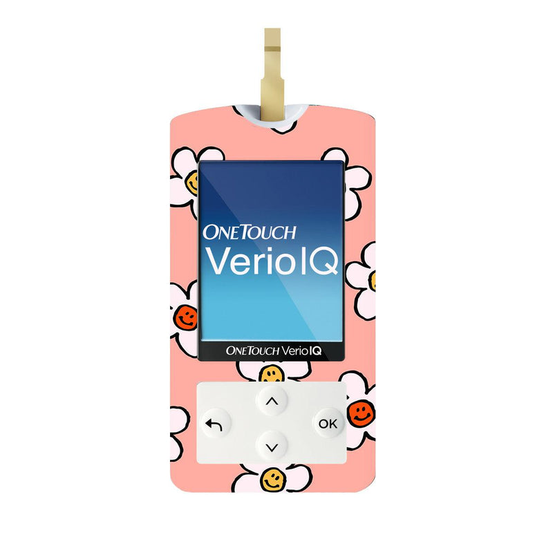 Peelz Happy Flowers for OneTouch Verio IQ Glucometer Peelz/Stickers