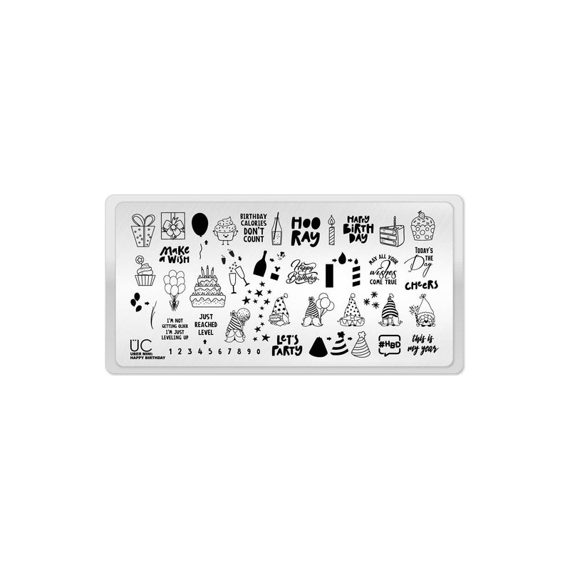 UberChic Beauty Happy Birthday Stamping Plate