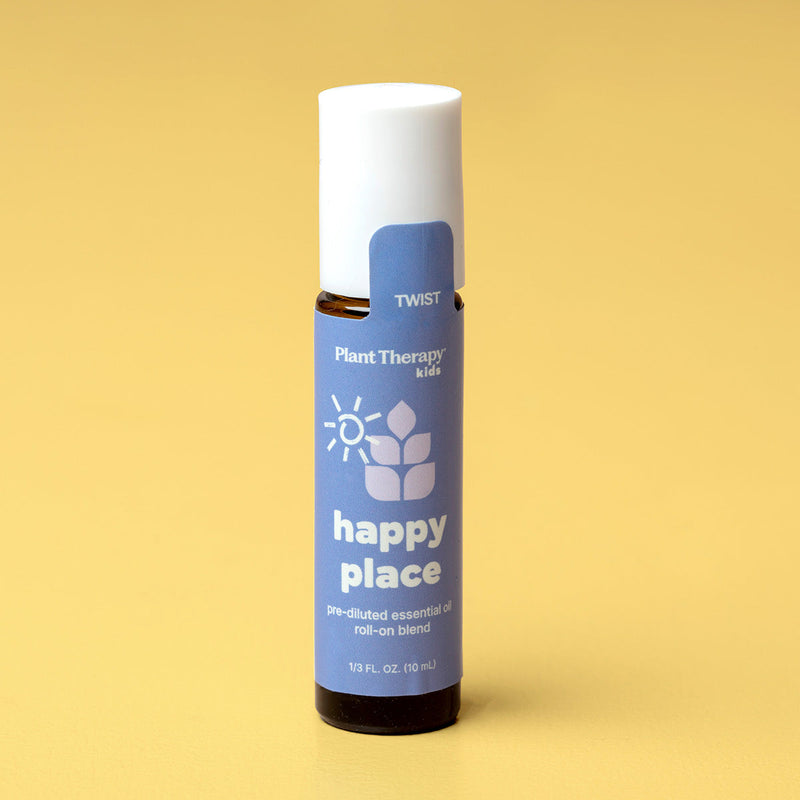 Plant Therapy Happy Place Essential Oil Pre-Diluted Roll-On Essential Oil Light Goldenrod 10 mL