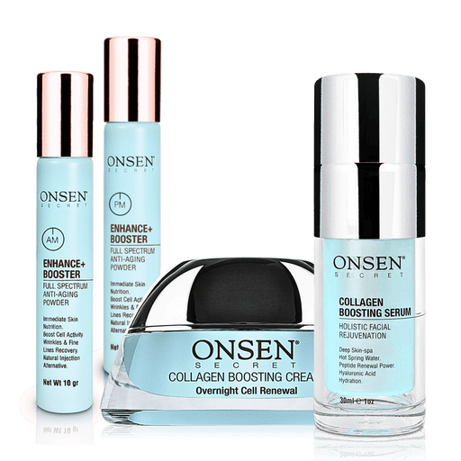 Onsen Secret Harmony In Radiance Out Routine Kit Skin Care Sets Black 10gr PM Boost  + 30ml Serum + 50ml Cream