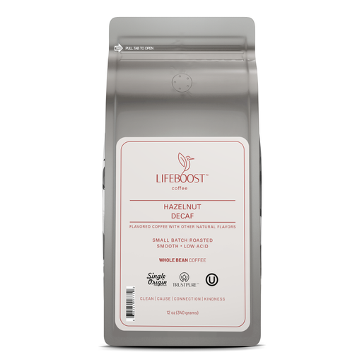 Lifeboost Coffee Hazelnut Decaf Decaf Roast