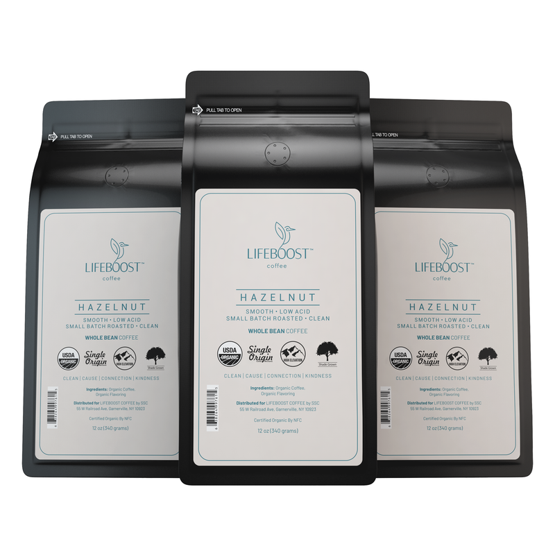 Lifeboost Coffee Hazelnut Flavored Coffee