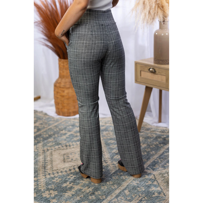 Headed Uptown Plaid Flare Pants