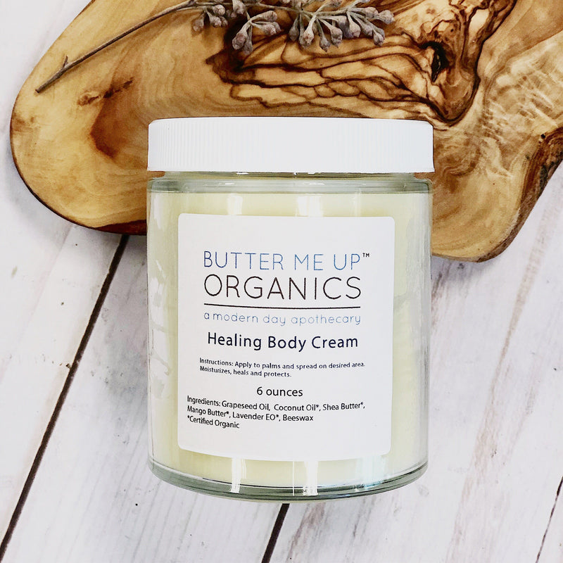 Butter Me Up Organics Healing Body Cream / organic body lotion / winter skin / dry skin / deep moisturizer Body