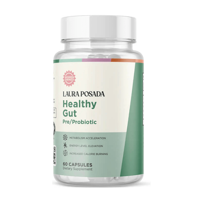 Suplementos Laura Posada by The Brand Atelier Healthy Gut | Pre-Probióticos para Reducir Inflamación y Mejorar Flora Intestinal
