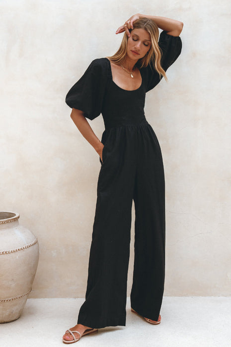 Heaven Bay Linen Jumpsuit by ELF