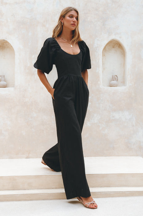 Heaven Bay Linen Jumpsuit by ELF