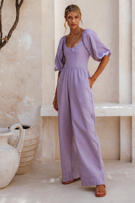 Heaven Bay Linen Jumpsuit by ELF