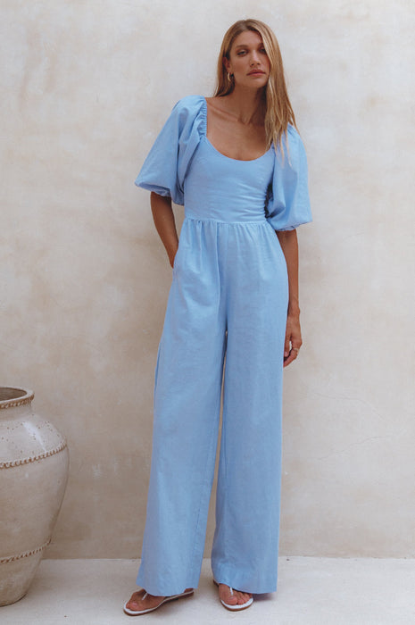 Heaven Bay Linen Jumpsuit by ELF