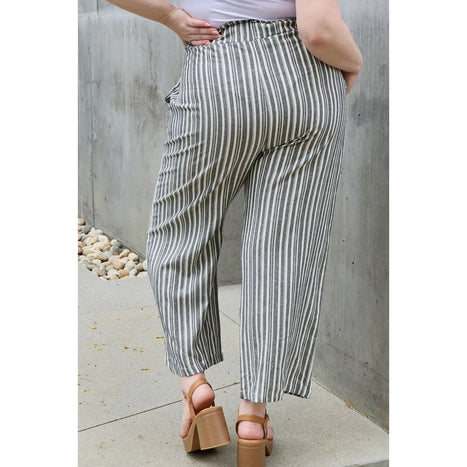 Heimish Find Your Path Paper Waist Striped Culotte Pants