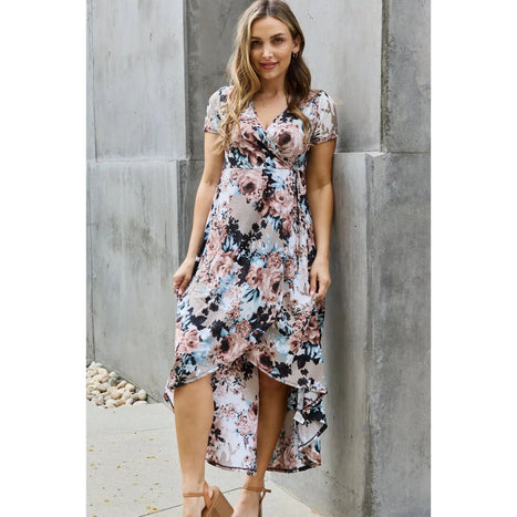 Heimish Give Me Roses Floral Maxi Wrap Dress