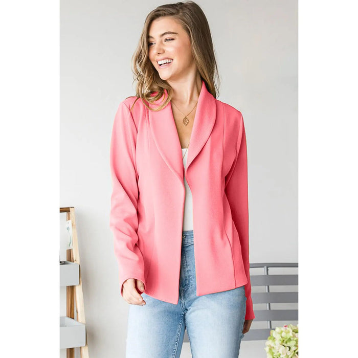 Heimish Open Front Long Sleeve Blazer