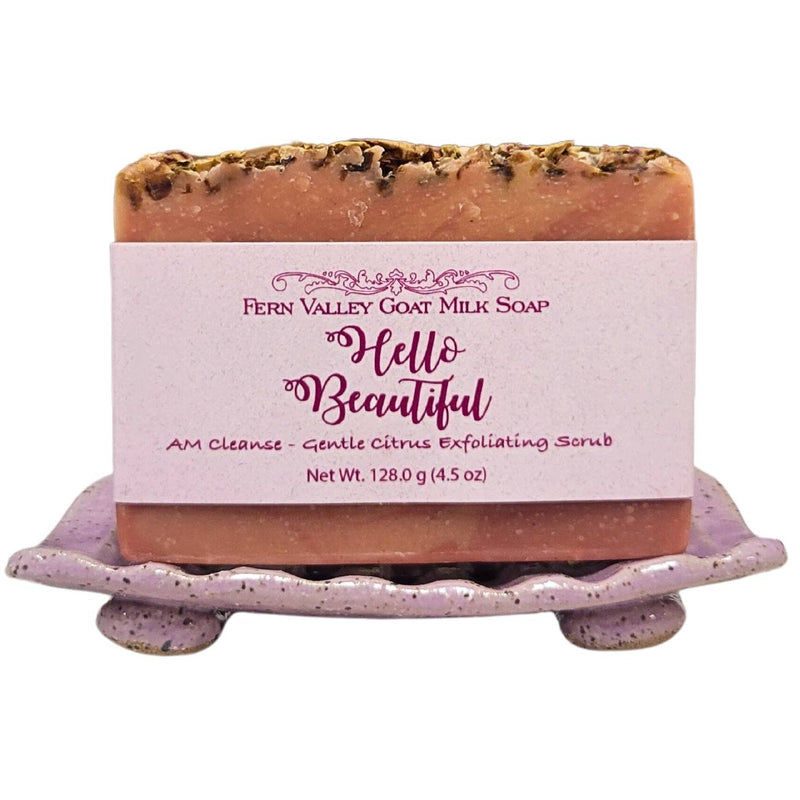 Fern Valley Soap Natural Goat Milk Soap | Exfoliating Scrub | Hello Beautiful AM Cleanse Goat Milk Soap