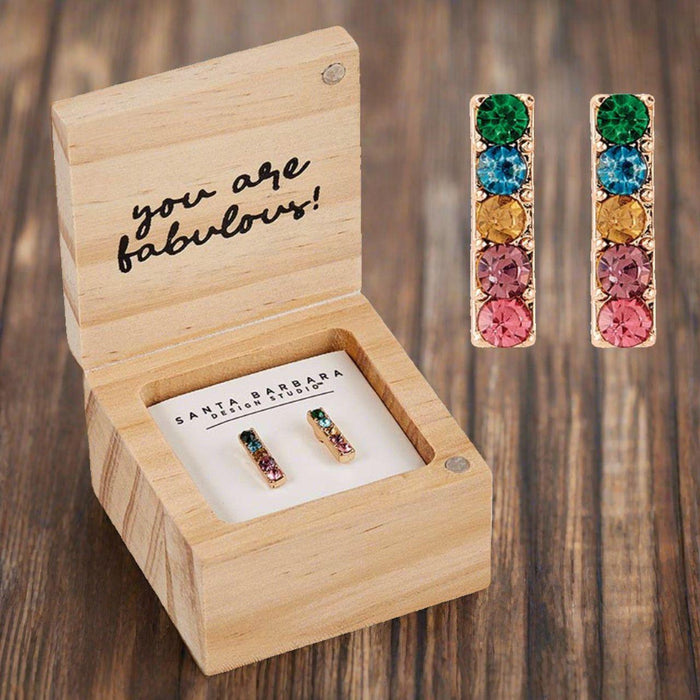 Hello Darling Treasure Box Earrings | In Wooden Gift Box