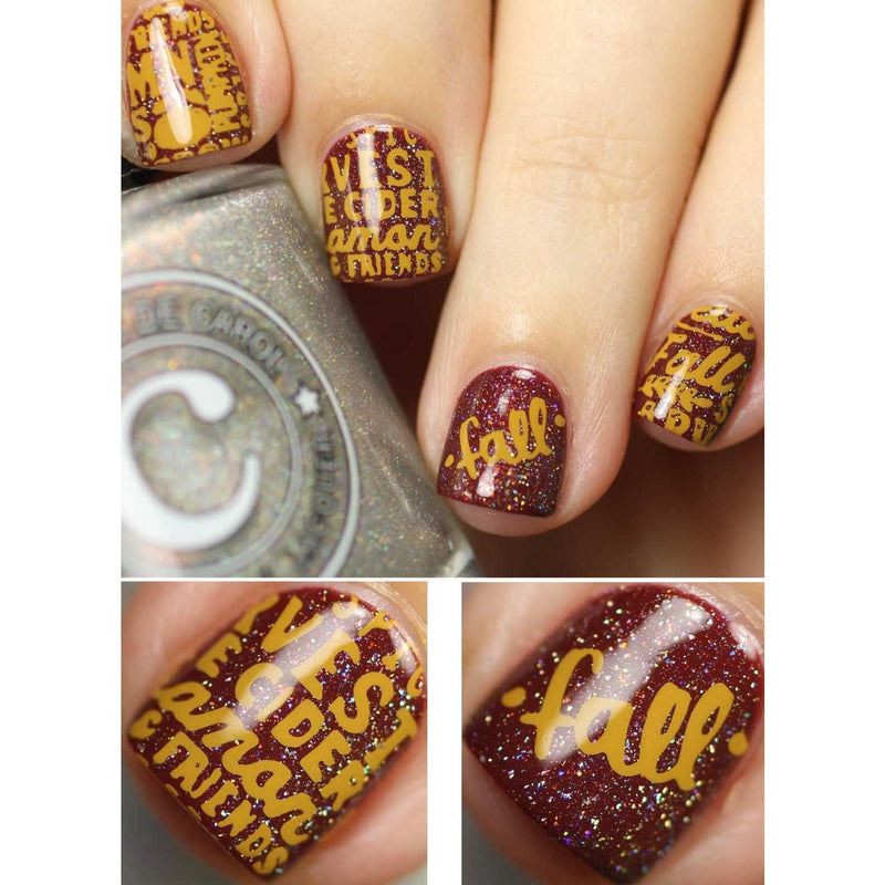 UberChic Beauty Hello Fall & Pumpkin Spice-02 Stamping Plate